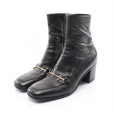 SAINT LAURENT PARIS Elbio boots leather Black #41.5 Used Women
