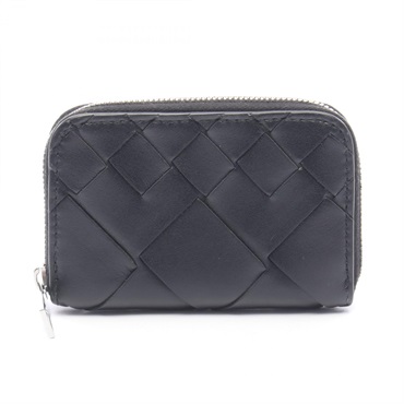 BOTTEGA VENETA Intrecciato Zip Coin Purse / Case 620348 Leather Used Women
