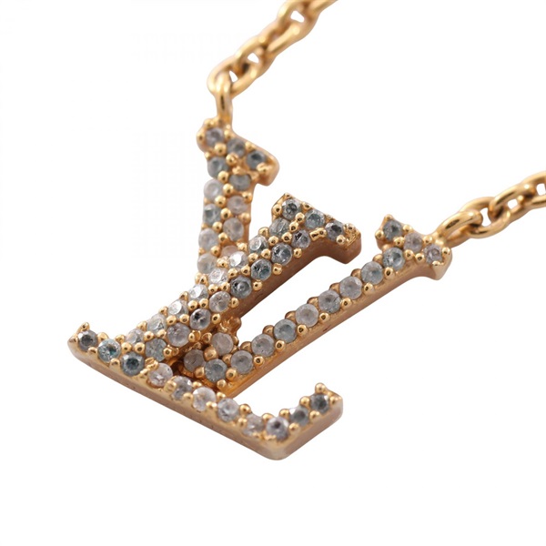 LOUIS VUITTON Collier LV Iconic Necklace Pendant GP Rhinestone Used Women
