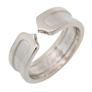 CARTIER C2 Ring 18KWG White Gold Used Women US size #7 #55