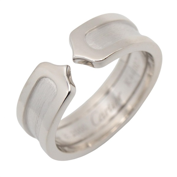 CARTIER C2 Ring 18KWG White Gold Used Women US size #7 #55