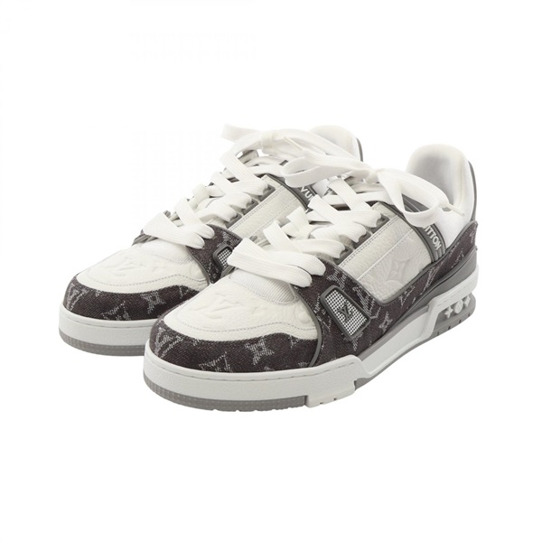 LOUIS VUITTON LV Trainer line Sneakers Shoes 1AHOUC leather Fabric White #7