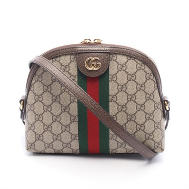 GUCCI Ophidia GG Supreme Shoulder Crossbody Bag 499621 canvas leather Beige Used