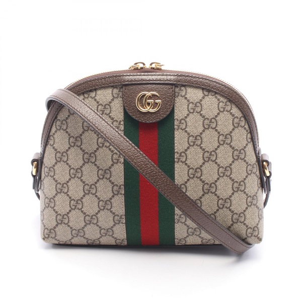 GUCCI Ophidia GG Supreme Shoulder Crossbody Bag 499621 canvas leather Beige Used