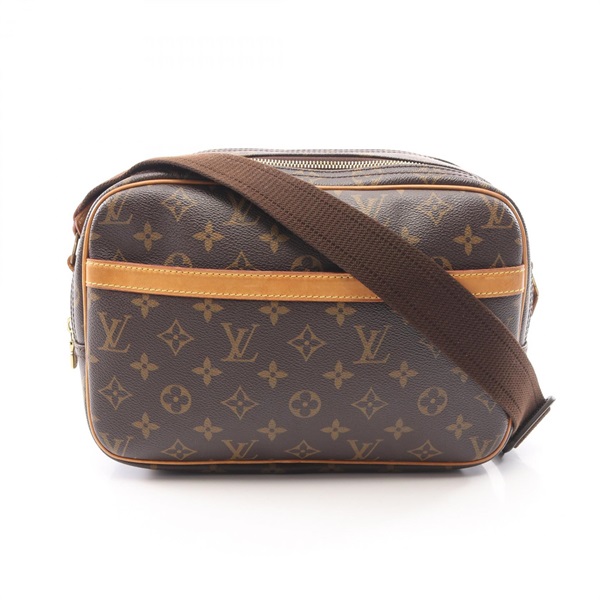 LOUIS VUITTON Reporter PM Shoulder crossbody Bag M45254 Monogram leather Brown