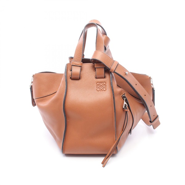 LOEWE HAMMOCK SMALL shoulder Handbag leather Brown Used Women