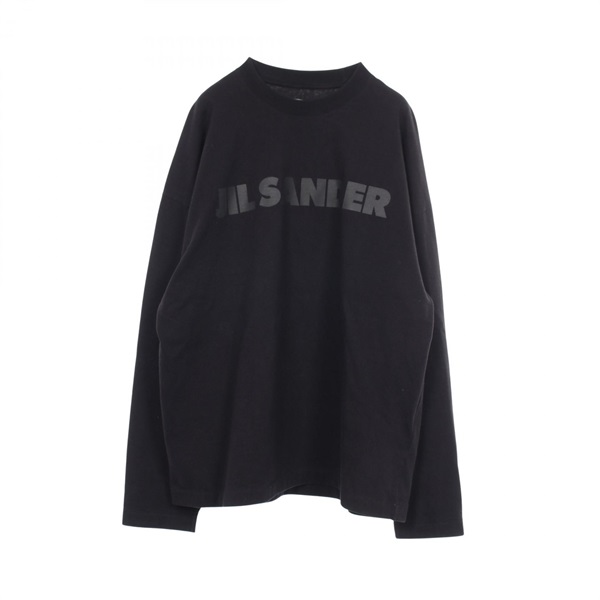 JIL SANDER Logo print Long-sleeved Shirt Top cotton Black Used mens size XS