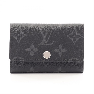 LOUIS VUITTON Multicles 6 key holder case M82603 Monogram eclipse PVC Black Used