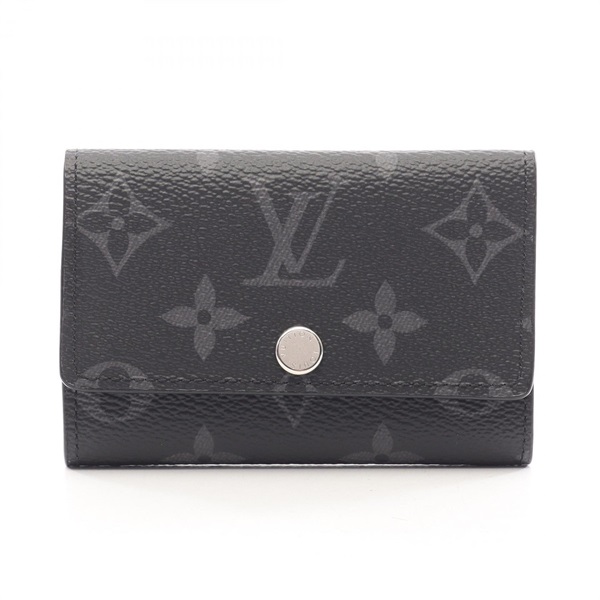 LOUIS VUITTON Multicles 6 key holder case M82603 Monogram eclipse PVC Black Used