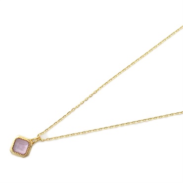 NOJESS Colored stone Necklace Pendant 10KYG Yellow Gold Purple Used women