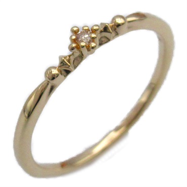 NOJESS Diamond Ring 10KYG Yellow Gold Used US size 5.8 women