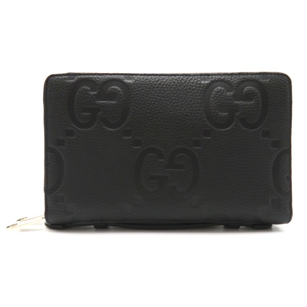 GUCCI Jumbo Document around Wallet organizer 751760AABY01000 leather Black