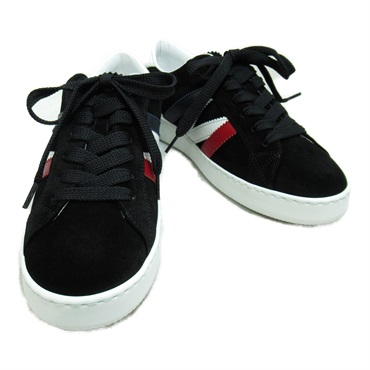 MONCLER MONACO M suede sneakers 4M00290M2923P9041 leather Black NEW mens 40 1/2