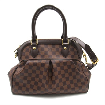LOUIS VUITTON Trevi PM shoulder hand bag N51997 Damier Ebene Used LV 2way women