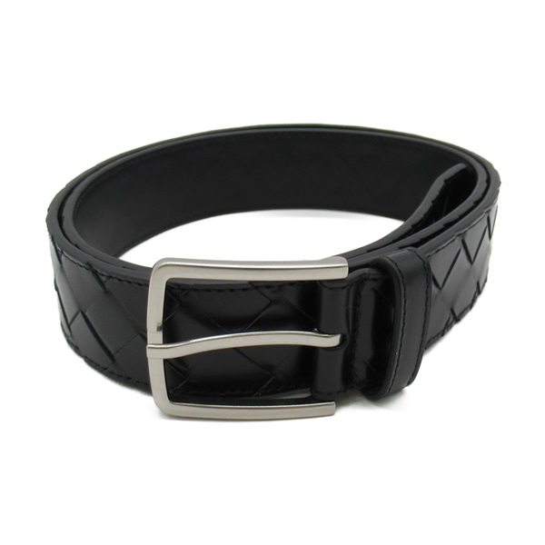 BOTTEGA VENETA belt ceinture Intrecciato 609182V3IM1880390 Calfskin Black