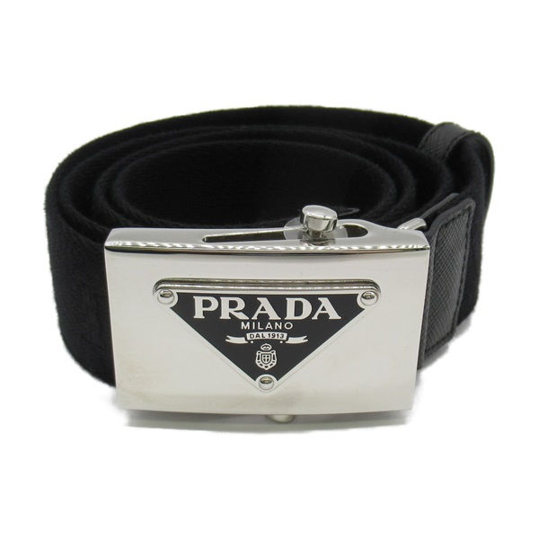 PRADA Belt 2CN085ZSLF000290 leather Black NEW mens SHW 90 36 logo