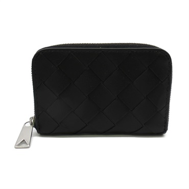 BOTTEGA VENETA zip aroun compact wallet Coin purse 620348VCPQ48803 Calfskin BK
