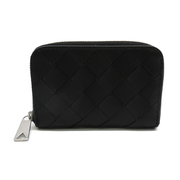 BOTTEGA VENETA zip aroun compact wallet Coin purse 620348VCPQ48803 Calfskin BK