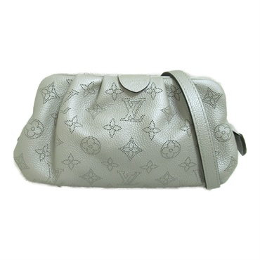 LOUIS VUITTON Scara Mini Shoulder Bag M80904 Mahina leather Gray Grizzli Used LV