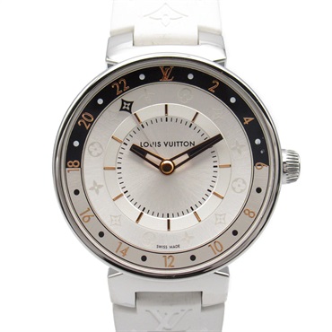 LOUIS VUITTON tambour moon Wrist Watch QA104Z Quartz Stainless Steel Used Women