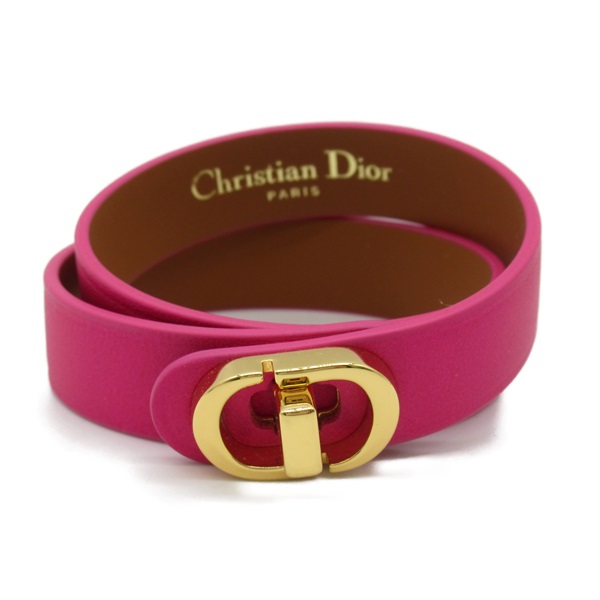 Dior 30 MONTAIGNE Double Bracelet B1760WOMCM35PM Calfskin metal Pink NEW Women