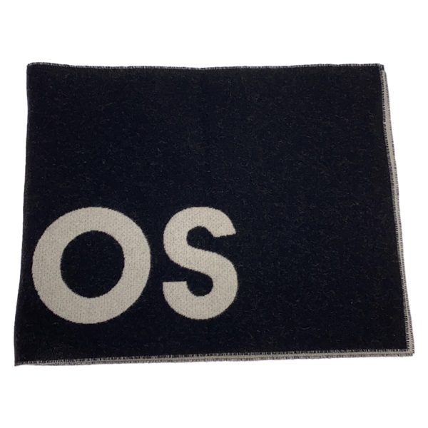 ACNE Logo jacquard Scarf CA0154J83 B wool Black white NEW unisex