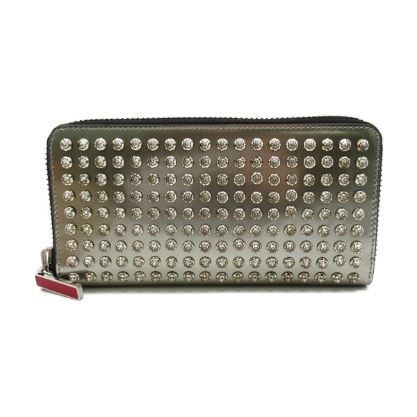 Christian Louboutin M panettone purse long wallet 1195293SV71 leather Silver