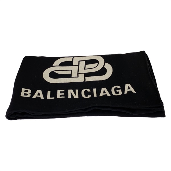 BALENCIAGA Scarf 575867320B01077 wool Black Used unisex