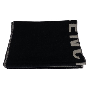 BALENCIAGA Scarf wrap shawl echarpe 575868320B01077 wool Black Used