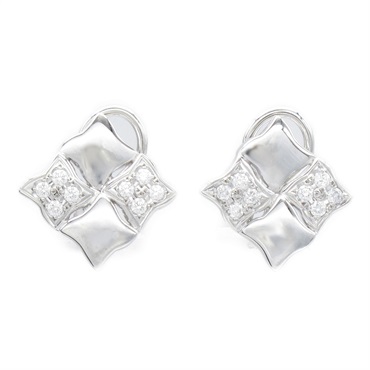 MIKIMOTO Diamond Earring 18KWG White Gold Used women