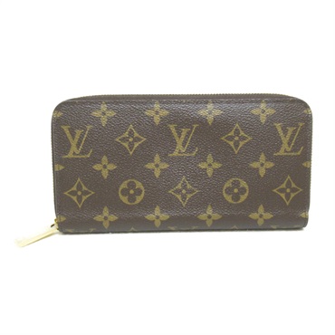 LOUIS VUITTON Zippy Wallet around Long purse M41896 canvas Brown Coquelicot Used