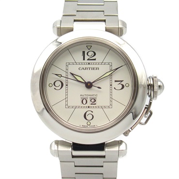 CARTIER Pasha C Big Date Wrist Watch W31055M7 Mechanical Auto SS Used