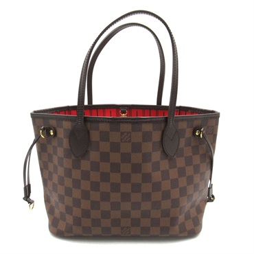 LOUIS VUITTON Neverfull PM Shoulder tote bag N51109 Damier Ebene Used LV women
