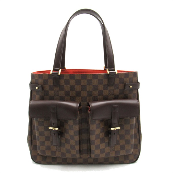 LOUIS VUITTON Uzes Tote hand Bag N51128 Damier canvas Brown Ebene Used LV