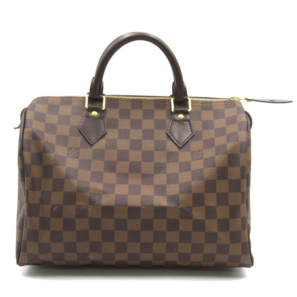 LOUIS VUITTON Speedy 30 Handbag N41531 Damier canvas Brown Used Women LV