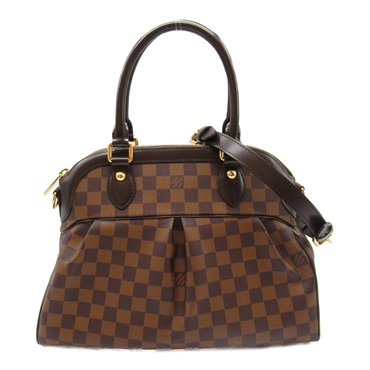 LOUIS VUITTON Trevi PM 2way shoulder hand bag N51997 Damier Ebene Used LV