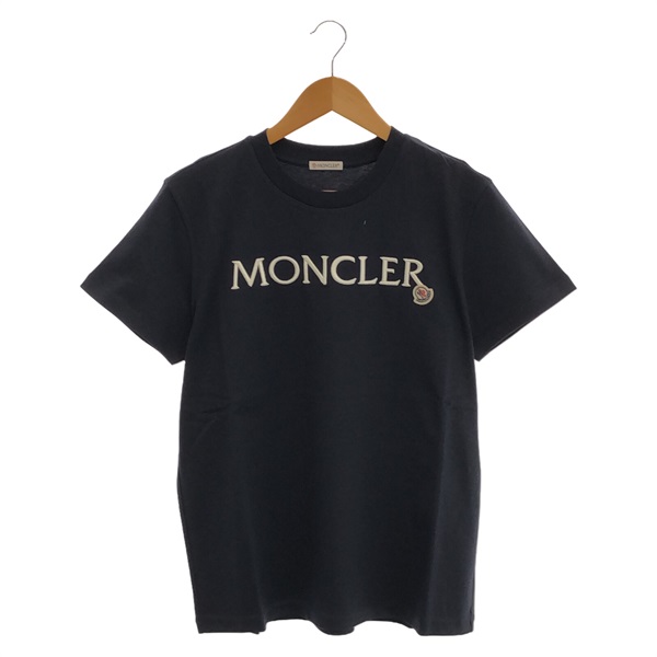 MONCLER Short sleeve T-shirt 8C00006829HP778L cotton Navy NEW Women #L
