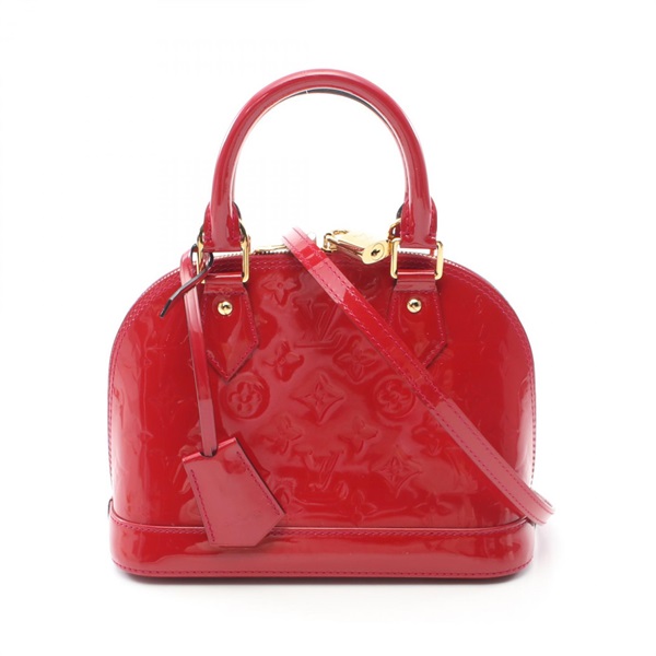 LOUIS VUITTON Alma BB Shoulder Hand bag M91770 Monogram Vernis Rose Indian LV