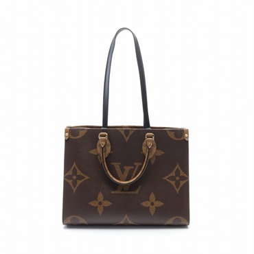 LOUIS VUITTON On the Go MM Tote Bag M45321 Monogram canvas Brown Used 2way LV