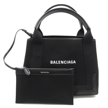 BALENCIAGA navy small cabas Tote Bag 3399332HH3N1000 canvas Black