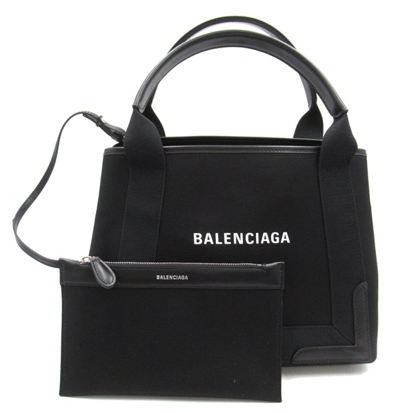 BALENCIAGA navy small cabas Tote Bag 3399332HH3N1000 canvas Black