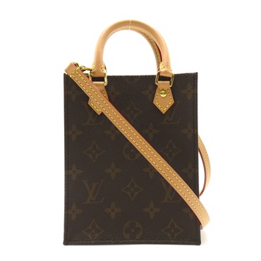 LOUIS VUITTON Petit Sac Plat 2way Shoulder crossbody Bag M81295 Monogram leather