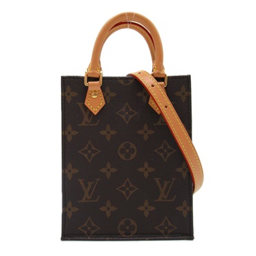 LOUIS VUITTON Petit Sac Plat Shoulder crossbody Bag M81295 Monogram canvas Brown