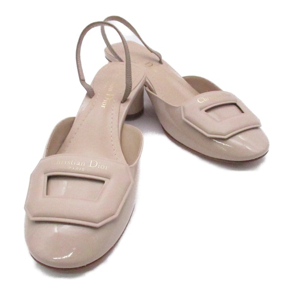 Dior Shoes Heel Sandals KCQ774LAB12U37 leather Beige NEW Women size 36