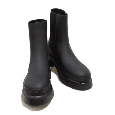 Valentino rock stud ankle short boots #44 3Y2S0H33GZZ0NO44 leather Black