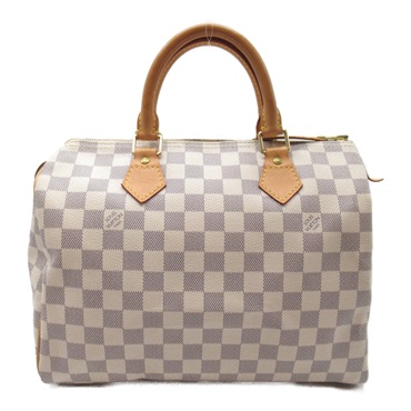 LOUIS VUITTON Speedy 30 Handbag N41533 Damier Azur canvas Beige Used Women LV