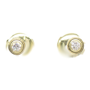 CARTIER Diamant Léger de Damour XS Pierced earrings 18KYG diamond Used women
