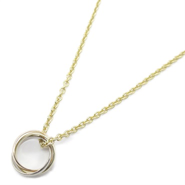 CARTIER Trinity Necklace pendant collier K18 YG WG PG used