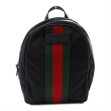 GUCCI Rucksack Backpack 630917 Nylon Black Used Women