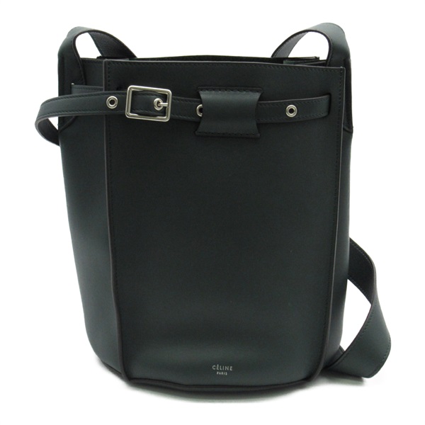 CELINE Big bag bucket Shoulder Bag 183343 leather Green Used Women